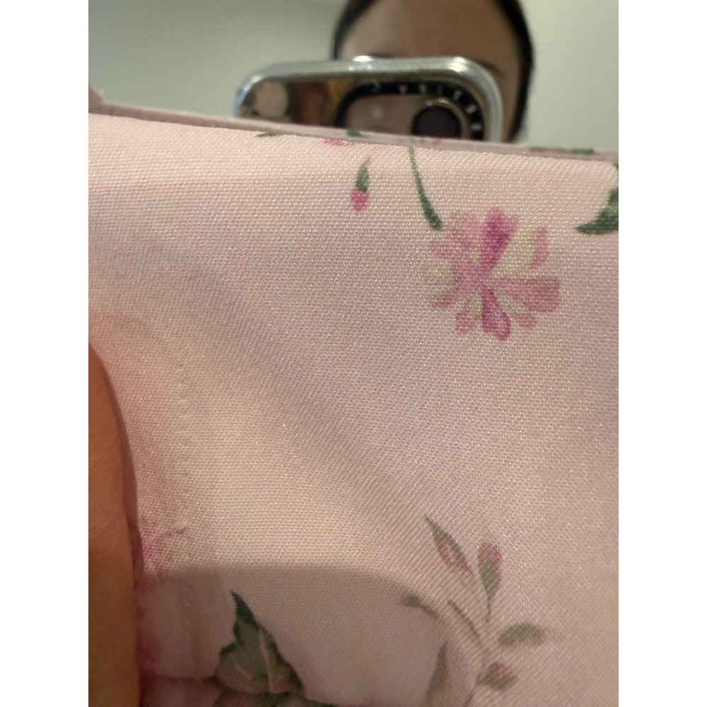 Altar State Pink Floral Print Square Neck Tie Back Mini Dress XS Bow Tie Back - Picture 9 of 9
